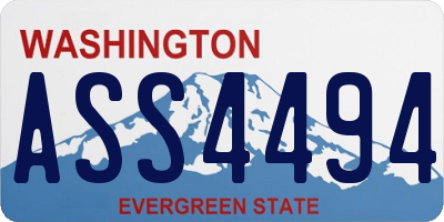 WA license plate ASS4494