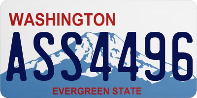 WA license plate ASS4496