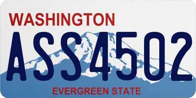 WA license plate ASS4502