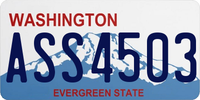WA license plate ASS4503
