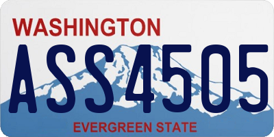 WA license plate ASS4505