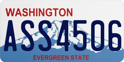 WA license plate ASS4506