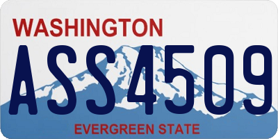 WA license plate ASS4509