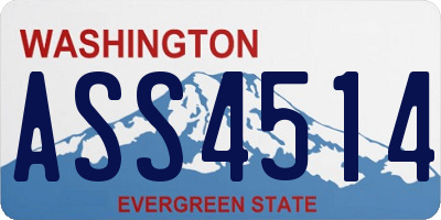 WA license plate ASS4514