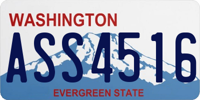 WA license plate ASS4516
