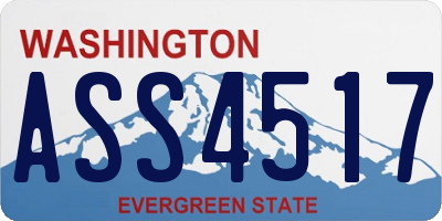 WA license plate ASS4517