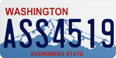 WA license plate ASS4519