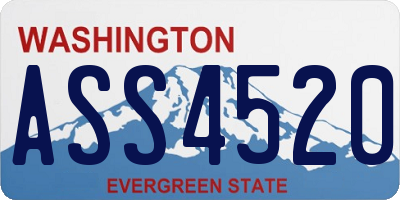 WA license plate ASS4520