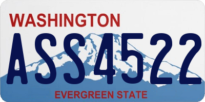 WA license plate ASS4522