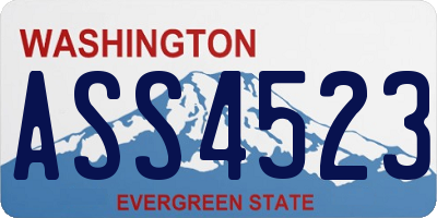 WA license plate ASS4523