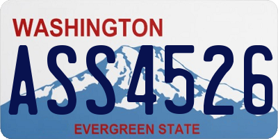 WA license plate ASS4526