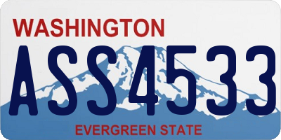 WA license plate ASS4533
