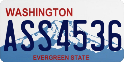 WA license plate ASS4536