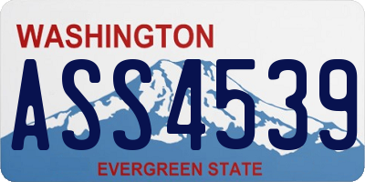 WA license plate ASS4539