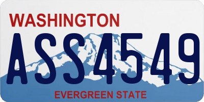 WA license plate ASS4549
