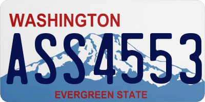 WA license plate ASS4553