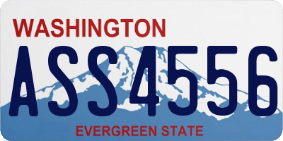 WA license plate ASS4556