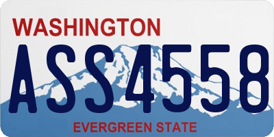 WA license plate ASS4558