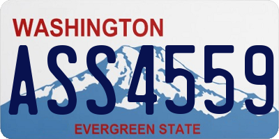 WA license plate ASS4559