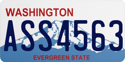 WA license plate ASS4563