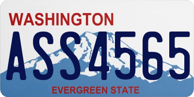 WA license plate ASS4565