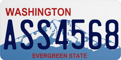 WA license plate ASS4568