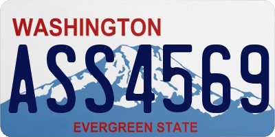 WA license plate ASS4569