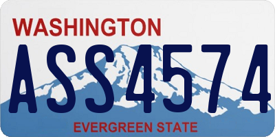 WA license plate ASS4574