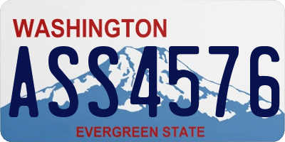 WA license plate ASS4576