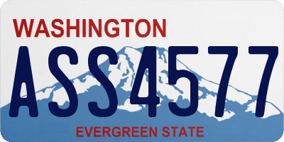 WA license plate ASS4577