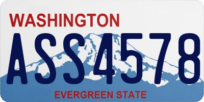 WA license plate ASS4578
