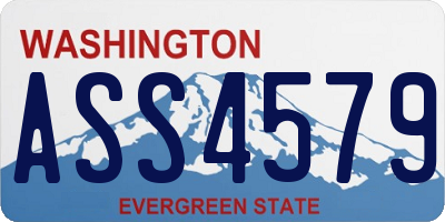 WA license plate ASS4579