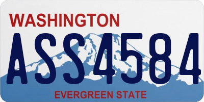 WA license plate ASS4584