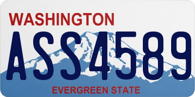 WA license plate ASS4589
