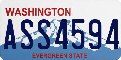 WA license plate ASS4594