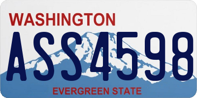 WA license plate ASS4598