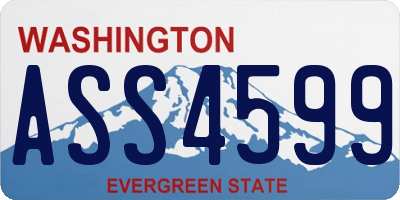 WA license plate ASS4599