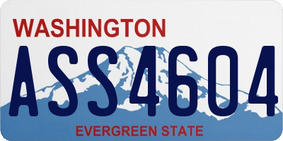 WA license plate ASS4604