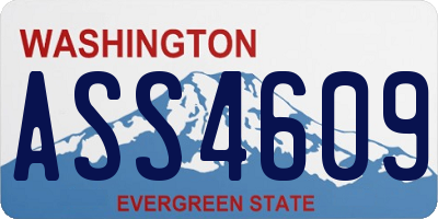 WA license plate ASS4609