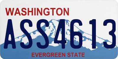 WA license plate ASS4613
