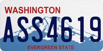 WA license plate ASS4619