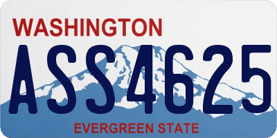 WA license plate ASS4625