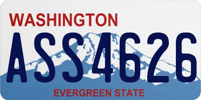 WA license plate ASS4626