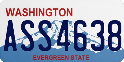 WA license plate ASS4638