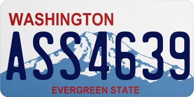 WA license plate ASS4639