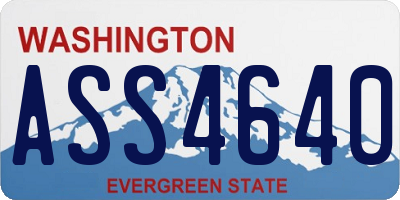 WA license plate ASS4640