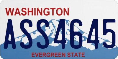 WA license plate ASS4645