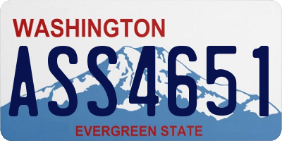 WA license plate ASS4651
