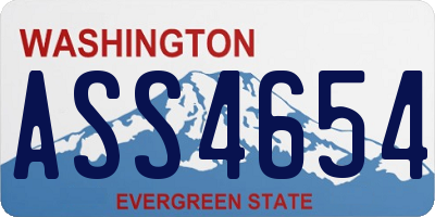 WA license plate ASS4654