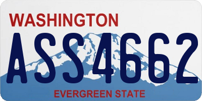 WA license plate ASS4662